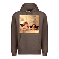 Coffee angels gift raphael cupid cherubs art valentine angel Premium Hoodie - longCreatives