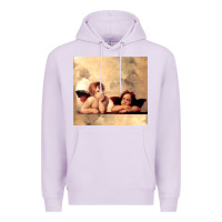 Lilac angels gift raphael cupid cherubs art valentine angel Premium Hoodie - longCreatives
