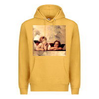 Mustard angels gift raphael cupid cherubs art valentine angel Premium Hoodie - longCreatives