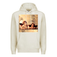 Oatmeal Heather angels gift raphael cupid cherubs art valentine angel Premium Hoodie - longCreatives
