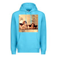 Ocean Blue angels gift raphael cupid cherubs art valentine angel Premium Hoodie - longCreatives