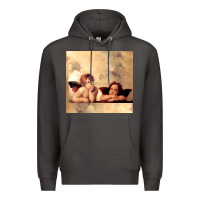 Smoke angels gift raphael cupid cherubs art valentine angel Premium Hoodie - longCreatives