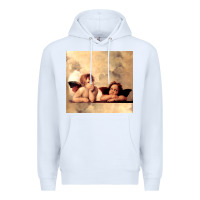 White angels gift raphael cupid cherubs art valentine angel Premium Hoodie - longCreatives