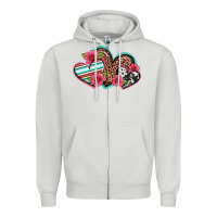 Dove Grey easter spring western hearts Zipper Hoodie - Artiststas