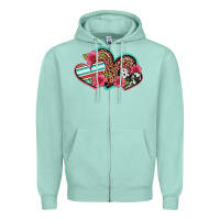 Seafoam easter spring western hearts Zipper Hoodie - Artiststas