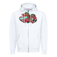 White easter spring western hearts Zipper Hoodie - Artiststas