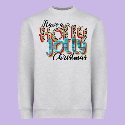 Have A Holly Jolly Christmas Heavyweight Sweatshirt Designed By Cowhidedigitalart