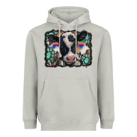 Western Background Turquoises Gemstones Black And White Baby Cow Heavyweight Hoodie | Teevron