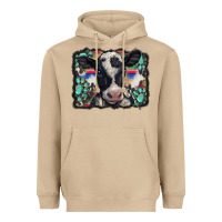 Mushroom western background turquoises gemstones black and white baby cow Heavyweight Hoodie - BarkalooDesign