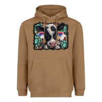 Toasted Coconut western background turquoises gemstones black and white baby cow Heavyweight Hoodie - BarkalooDesign