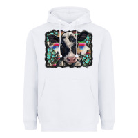 White western background turquoises gemstones black and white baby cow Heavyweight Hoodie - BarkalooDesign