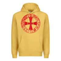 Antique Gold Mens Crusader Knight  Knights Templar Cross T  Badge Premium Hoodie - longCreatives