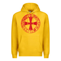 Lemon Mens Crusader Knight  Knights Templar Cross T  Badge Premium Hoodie - longCreatives