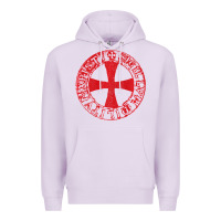 Lilac Mens Crusader Knight  Knights Templar Cross T  Badge Premium Hoodie - longCreatives