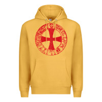 Mustard Mens Crusader Knight  Knights Templar Cross T  Badge Premium Hoodie - longCreatives