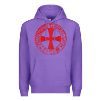 Purple Mens Crusader Knight  Knights Templar Cross T  Badge Premium Hoodie - longCreatives