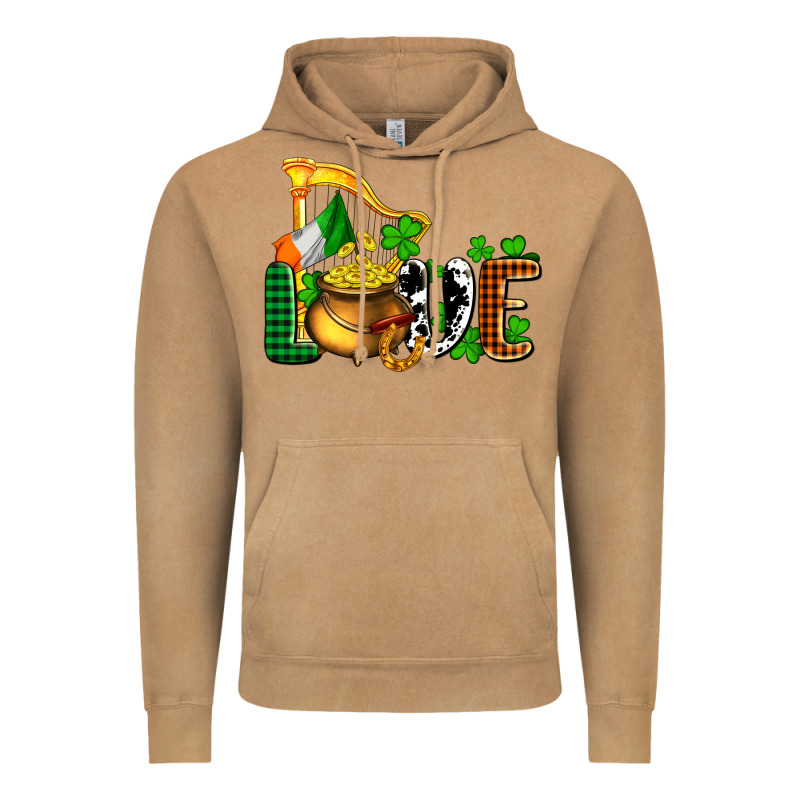 St. Patrick's Love And Golds Vintage Hoodie by OliviaCreatesArt | Teevron