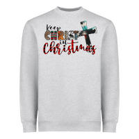 Heather Grey keep christ in christmas Heavyweight Sweatshirt - CowhideDigitalArt