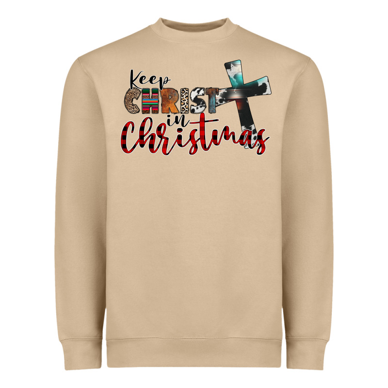 Keep Christ In Christmas Heavyweight Sweatshirt by CowhideDigitalArt | Teevron