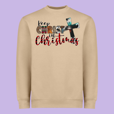 Keep Christ In Christmas Heavyweight Sweatshirt Designed By Cowhidedigitalart