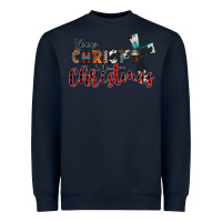 Navy keep christ in christmas Heavyweight Sweatshirt - CowhideDigitalArt