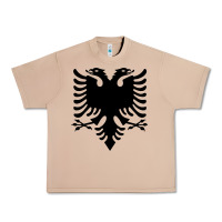 Burro Albanian Flag Eagle Double Red Albania Shqipe Kosovo Urban Heavy Tee - longCreatives