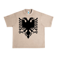 French Oak Albanian Flag Eagle Double Red Albania Shqipe Kosovo Urban Heavy Tee - longCreatives