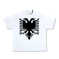 White Albanian Flag Eagle Double Red Albania Shqipe Kosovo Urban Heavy Tee - longCreatives
