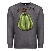 Charcoal Heather gourd green pumpkin Premium Sweatshirt - BarkalooDesign