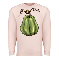 Pale Pink gourd green pumpkin Premium Sweatshirt - BarkalooDesign