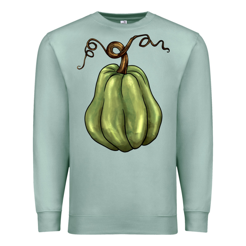Gourd Green Pumpkin Premium Sweatshirt by BarkalooDesign | Teevron