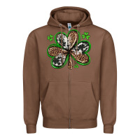 Chestnut western st patricks day shamrocks Zipper Hoodie - Artiststas