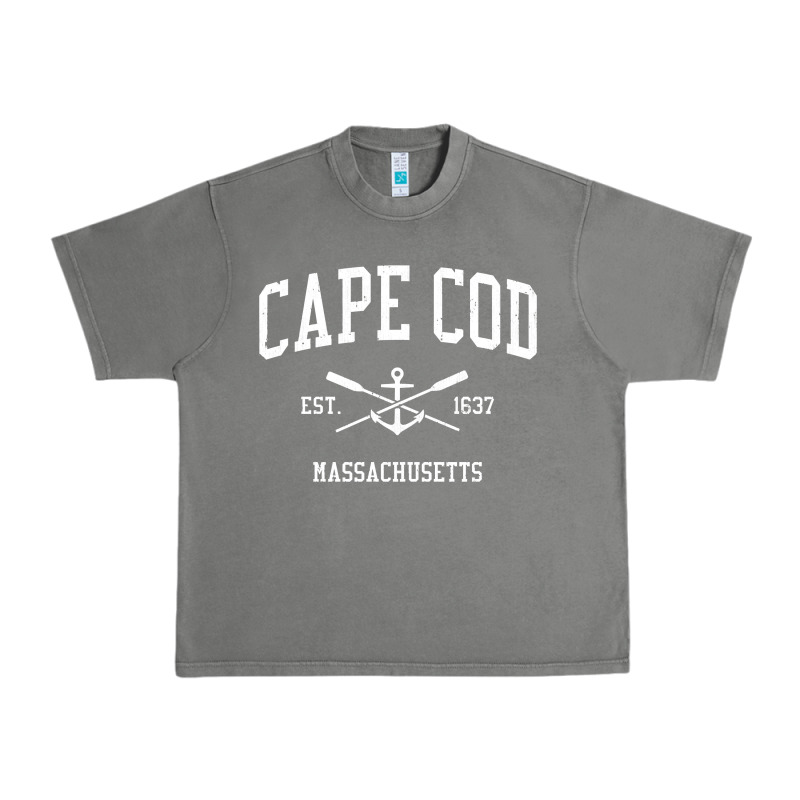 Cape Cod Ma Vintage Crossed Oars & Boat Anchor Sports Sweat Urban Heavy Tee by longCreatives | Teevron
