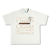 Pistachio That's What I Do I Smoke Cigars And I Know Things Urban Heavy Tee - longCreatives
