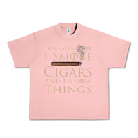 Salmon That's What I Do I Smoke Cigars And I Know Things Urban Heavy Tee - longCreatives