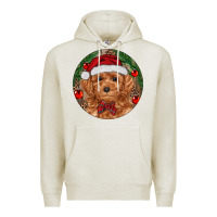 Oatmeal Heather Christmas Toy Poodle Premium Hoodie - RanaPortraitStore