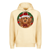 Pina Colada Christmas Toy Poodle Premium Hoodie - RanaPortraitStore