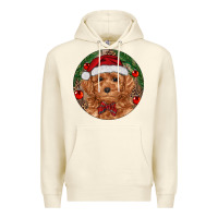 Sandshell Christmas Toy Poodle Premium Hoodie - RanaPortraitStore