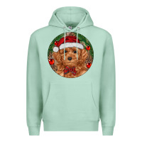 Seafoam Christmas Toy Poodle Premium Hoodie - RanaPortraitStore