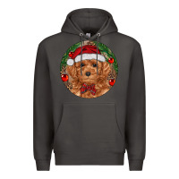 Smoke Christmas Toy Poodle Premium Hoodie - RanaPortraitStore