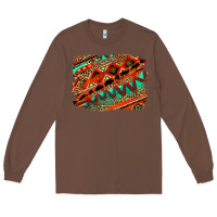 Chestnut western aztec background pattern Long Sleeve Tee - OliviaCreatesArt