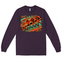 Plum western aztec background pattern Long Sleeve Tee - OliviaCreatesArt