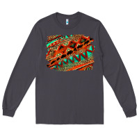 Smoke western aztec background pattern Long Sleeve Tee - OliviaCreatesArt