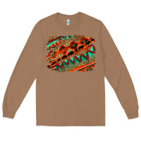 Toasted Coconut western aztec background pattern Long Sleeve Tee - OliviaCreatesArt