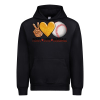 Black peace love baseball Urban Hoodie - AdoDesignShop
