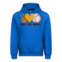 Cobalt peace love baseball Urban Hoodie - AdoDesignShop