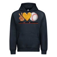 Navy peace love baseball Urban Hoodie - AdoDesignShop