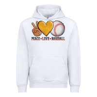 White peace love baseball Urban Hoodie - AdoDesignShop