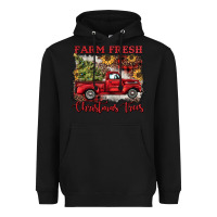 Black farm fresh christmas trees Heavyweight Hoodie - BarkalooDesign