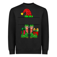 Black christmas elf custom name Heavyweight Sweatshirt - Artiststas